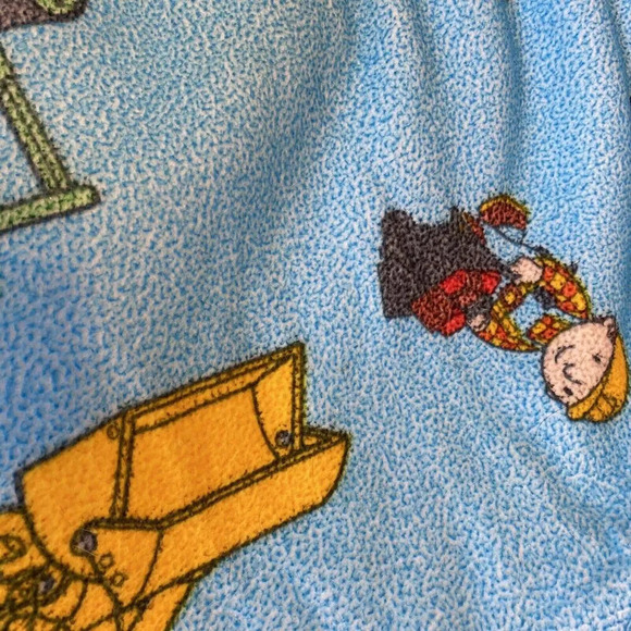 VTG Bob The Builder Flannel Comforter Duvet Bedding 60" X 80" Construction 2001 - Picture 3 of 7